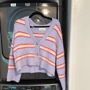 L Space striped cardigan